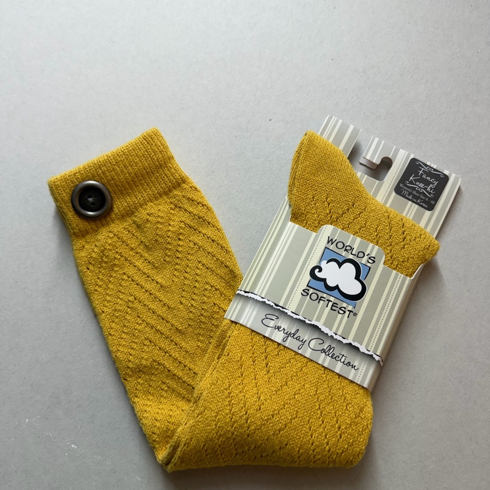 World's Softest Women's Yellow Socks Knee High